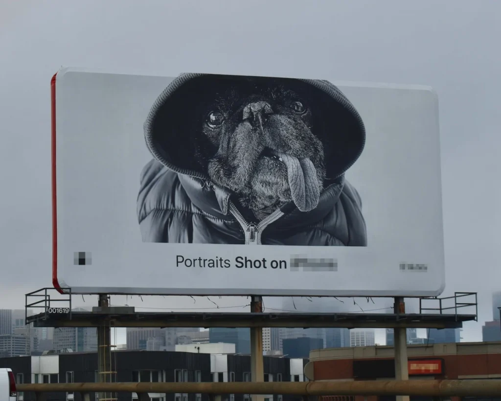 Fotografía en cartel publicitario de exterior