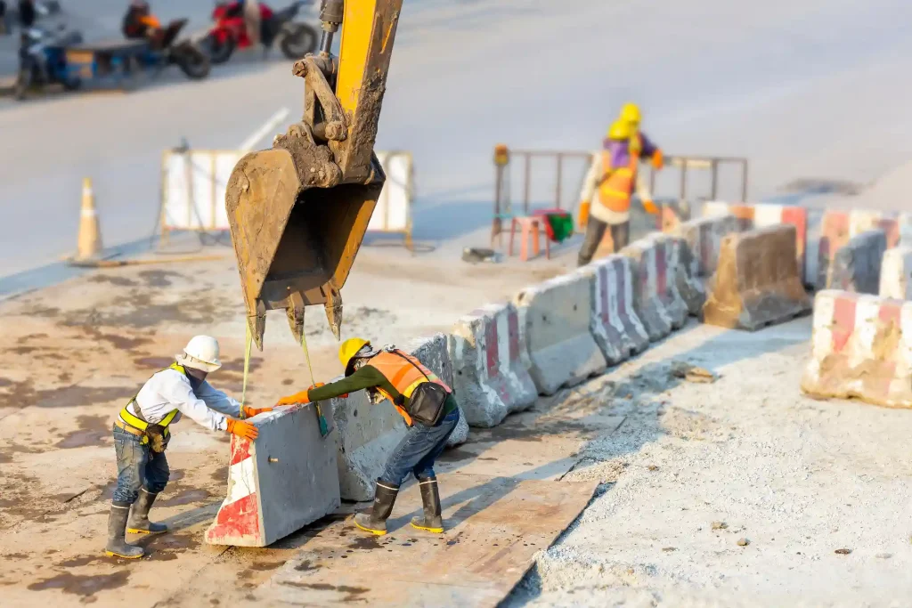 Vallados de Cemento en obras